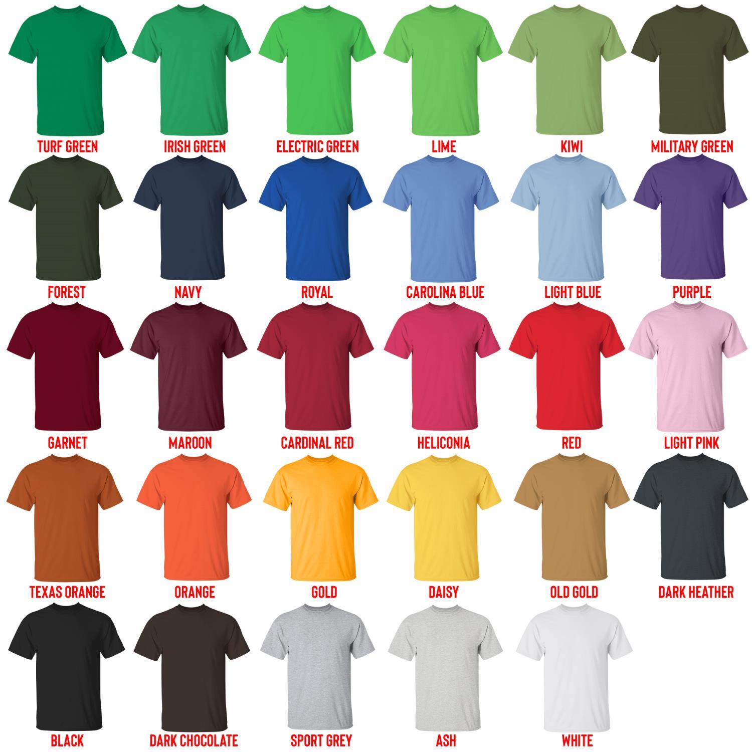 t shirt color chart - Astro Bot Uk Store