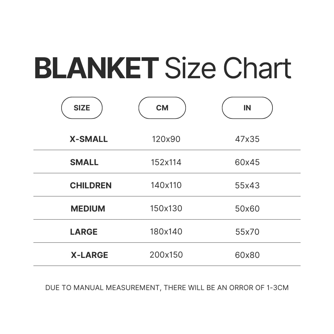 Blanket Size Chart - Astro Bot Uk Store