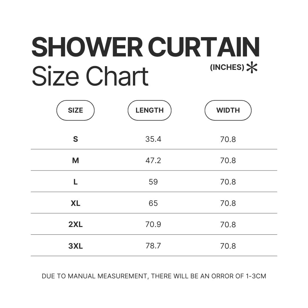 Shower Curtain Size Chart - Astro Bot Uk Store