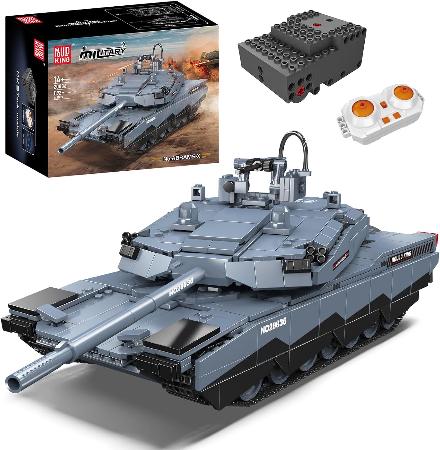 Mould King 20036 The Remote Control Abrams-X Tank Building